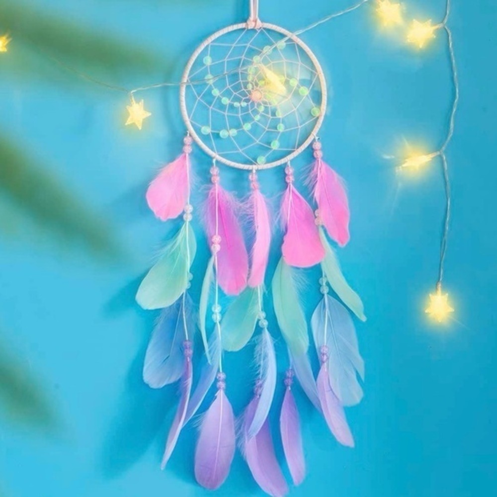 Pink Dream Catcher Glow in the Dark Wall Decor NWT